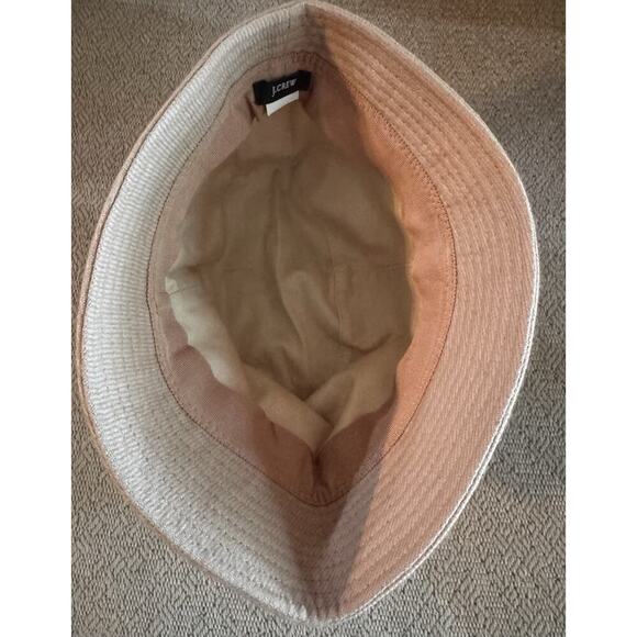 J. Crew Women's Bucket Hat Wool Tweed Light Blush Dusty Pink Size S/M - Picture 4 of 5